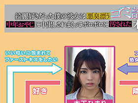 綺麗好きだった僕の彼女は悪臭漂うゴミ部屋で中年おやじに中出しされまくってボロボロに汚された　木下ひまり サンプル動画サムネイル